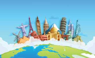 around the world