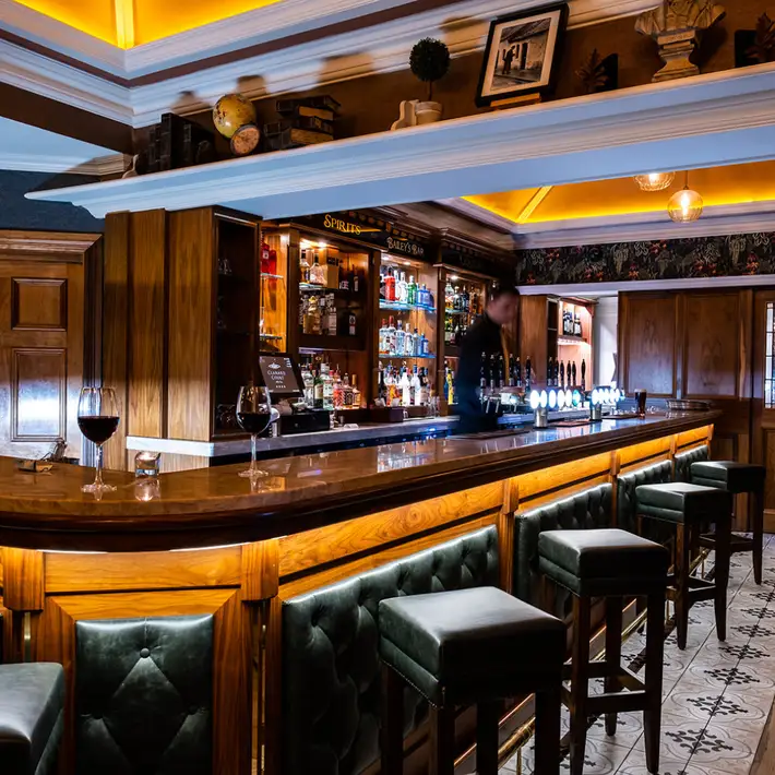 Clanard Court hotel wooden bar 