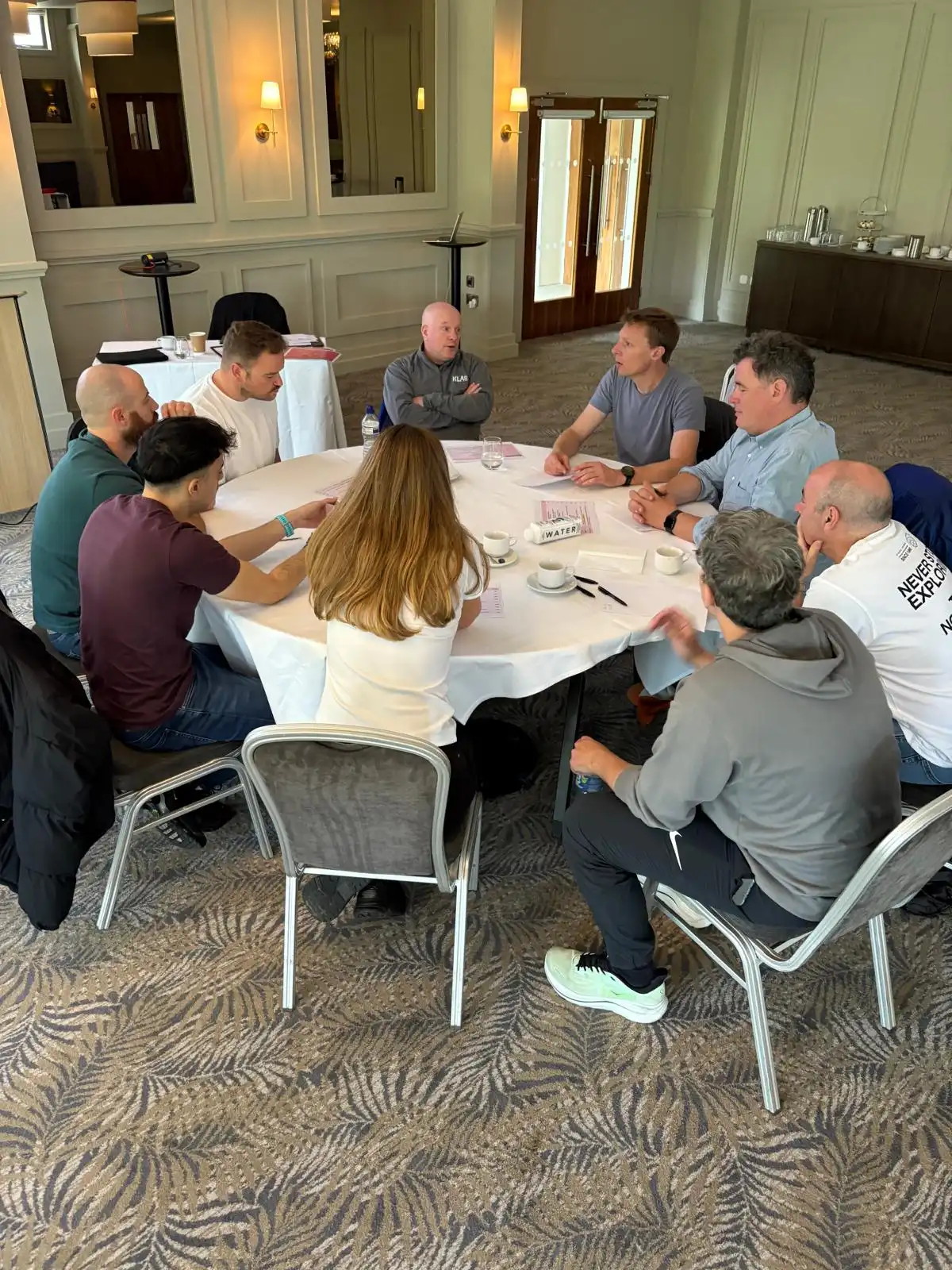 Tea meeting inbetween training and activities