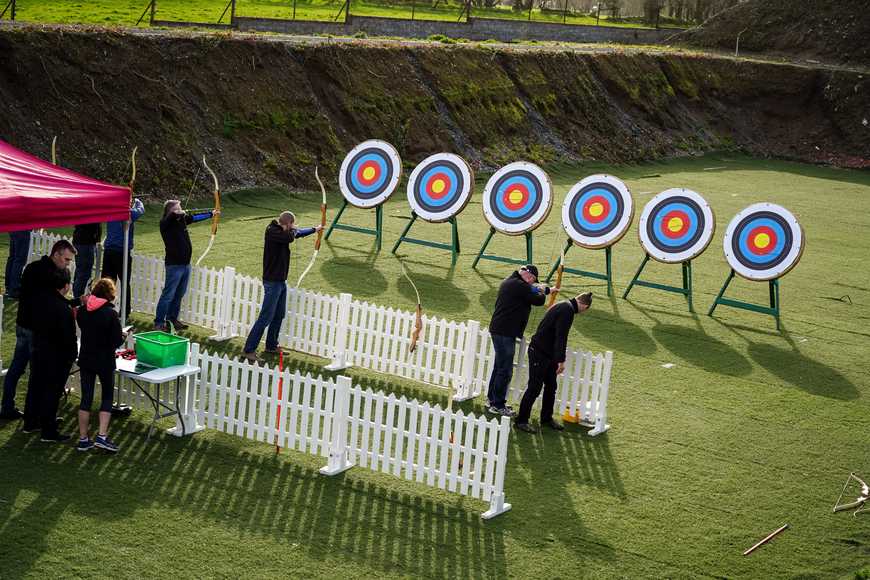 Outdoor archery team building activity in Shannon for corporate groups