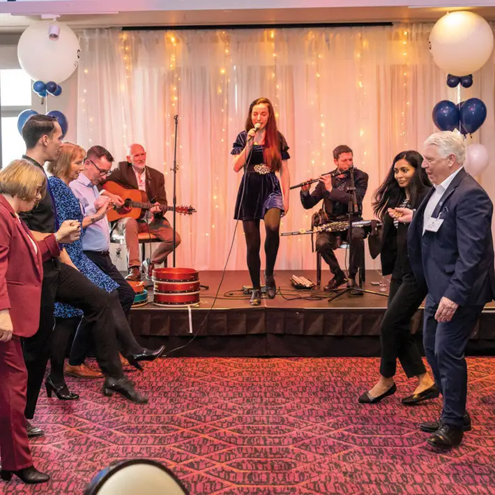 celili dancing at corporate event in Dublin Ireland