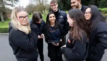 video challenge on digital treasure hunt being recorded through an iPad in Ireland
