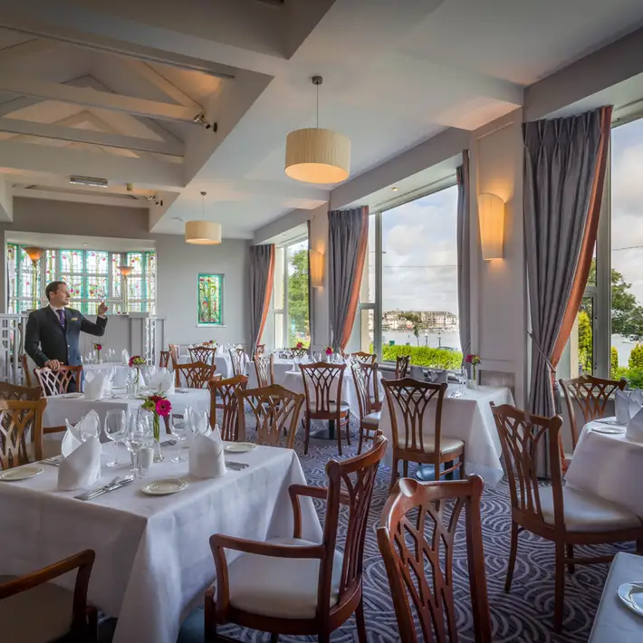 Private dining space at The Grand Hotel Malahide Dublin for corporate events, team dinners and business hospitality