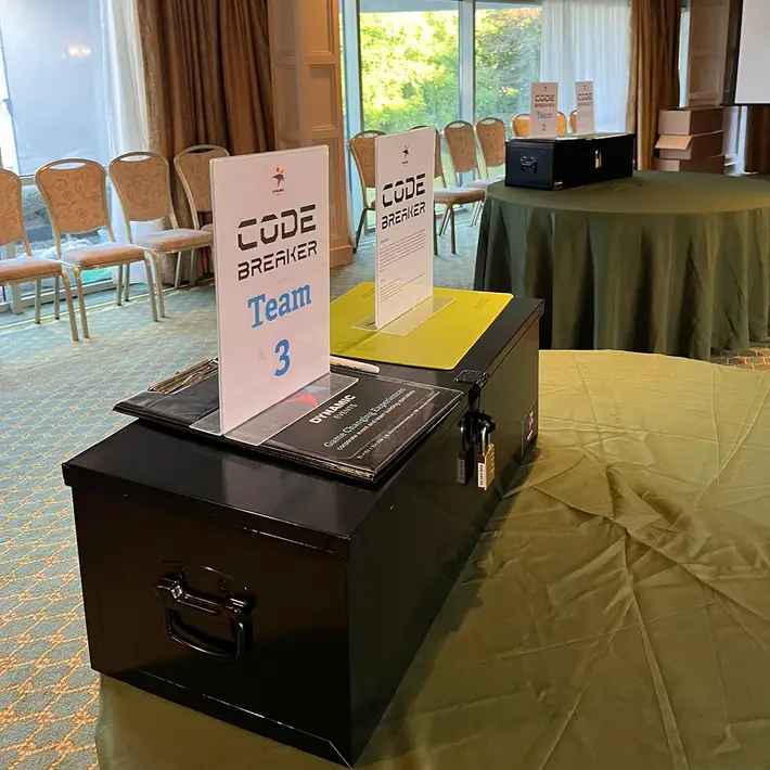 code breaker team building activity