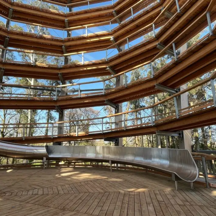 The ending of the slide at the avondale walk way 