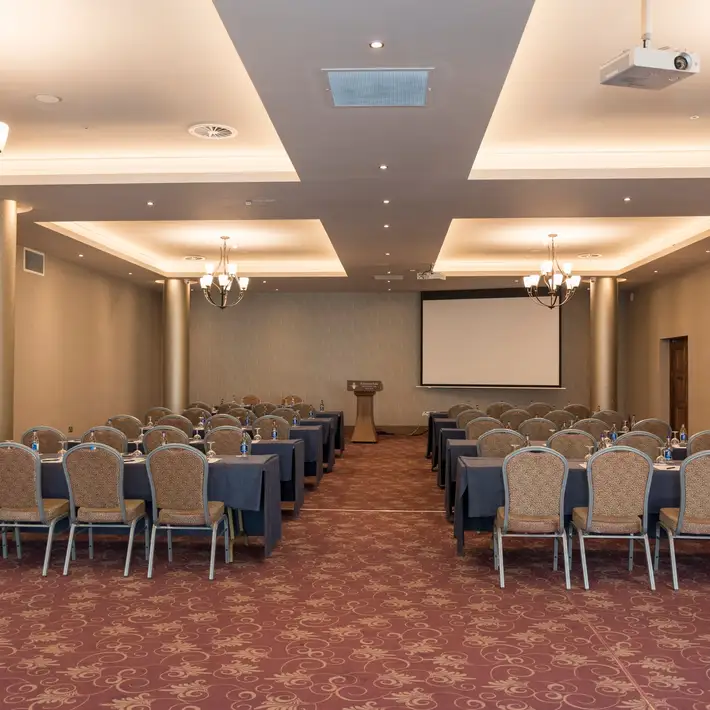 small conference room set up