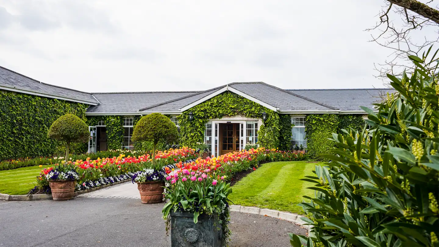 Landscaped gardens at The Keadeen Hotel in Newbridge, County Kildare