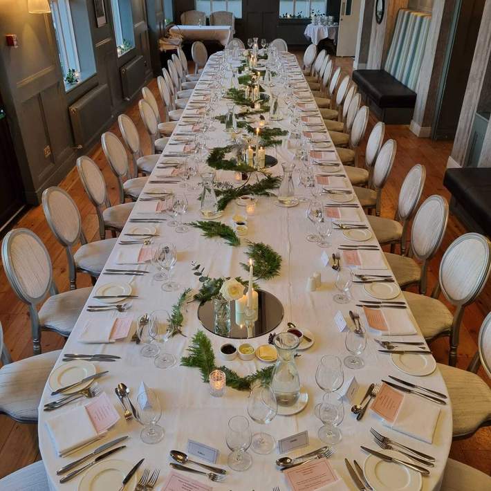 Newbay house dinner set up