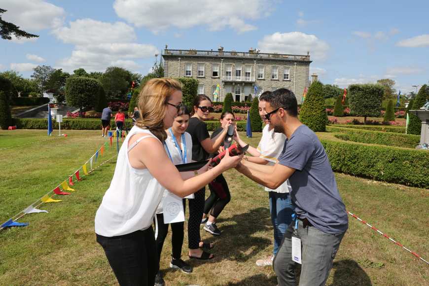 Corporate team building challenge at a stately venue in Shannon Ireland