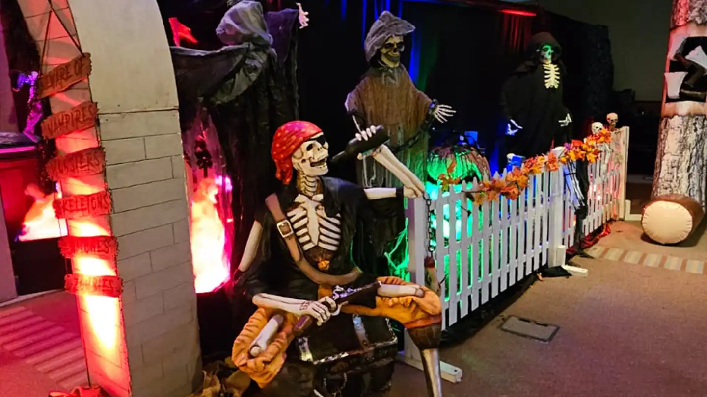 halloween Pumpkin sitting on cold ground