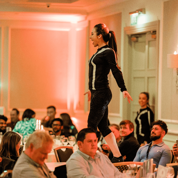 Dancing on a table 