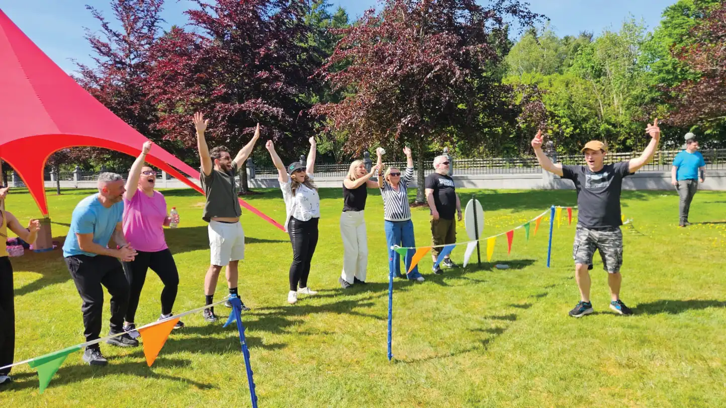 outdoor Sports Day team building event for irish corporate teams