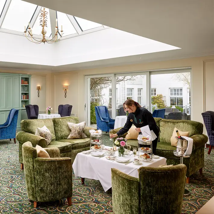 Atrium lounge and hospitality space at The Keadeen Hotel in Newbridge, County Kildare