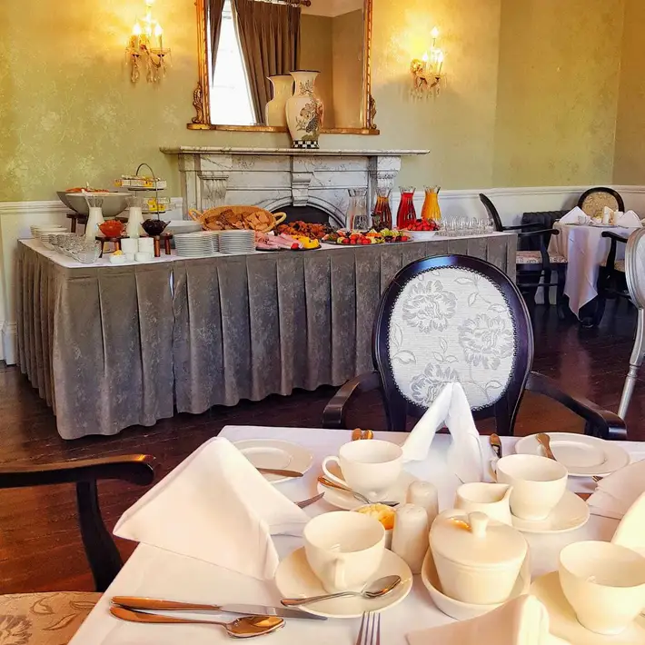 new bay house breakfast set up