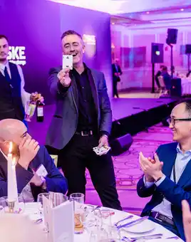 Evening Entertainment magician at corporate event