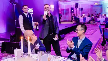 Evening Entertainment magician at corporate event