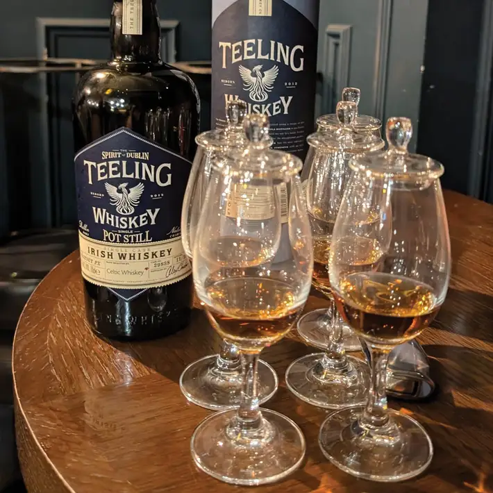 Irish whiskey tasting experience at corporate team building event in Wicklow