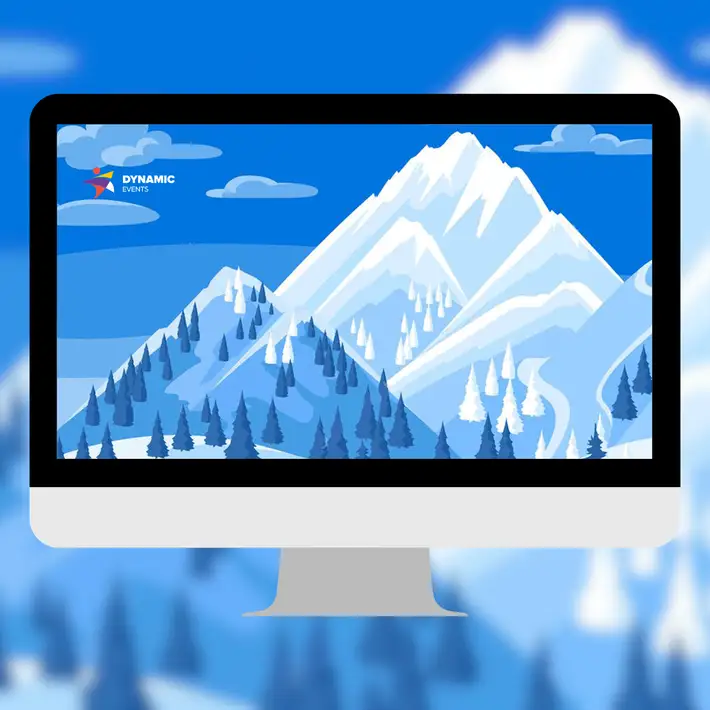 murder on the slopes background on a computer