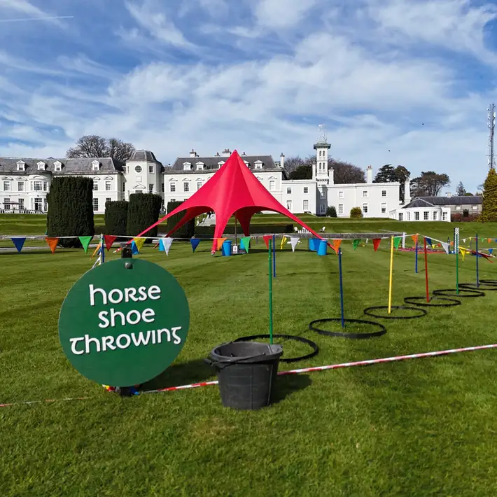 horse shoe throwing celtic challenge team building activity