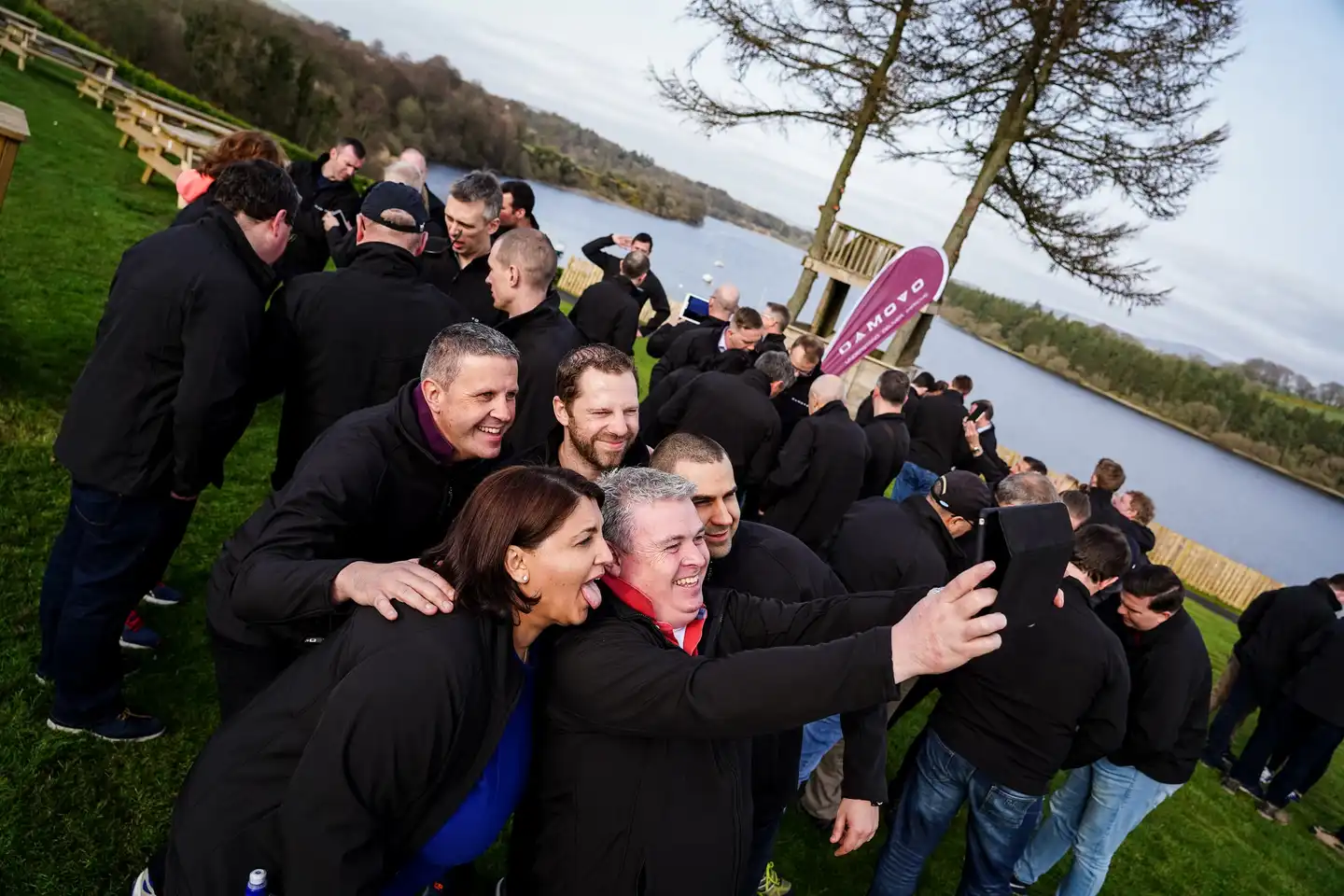 corporate team team doing digital treasure hunt in mullingar ireland