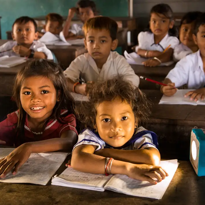 SolarBuddy kids in a classroom
