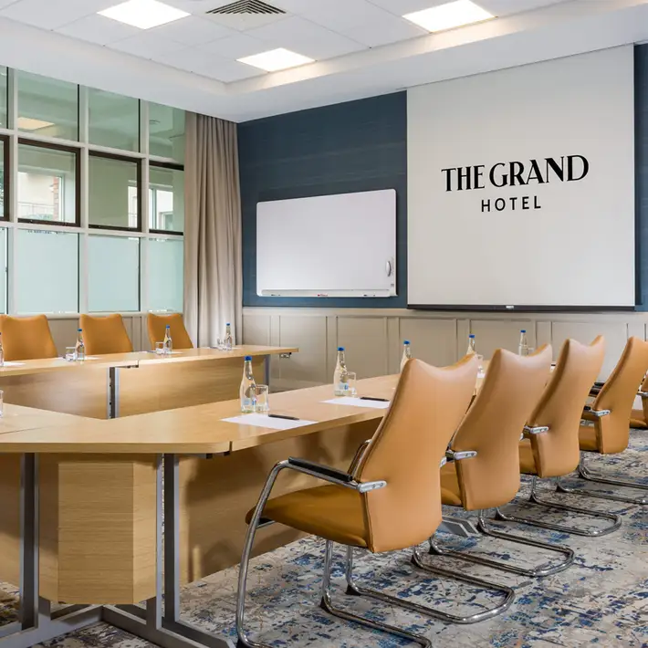 Bright meeting room at The Grand Hotel Malahide Dublin for corporate events, training sessions and team building workshops