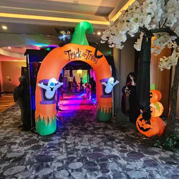 Walkway into the spooky tunnel 