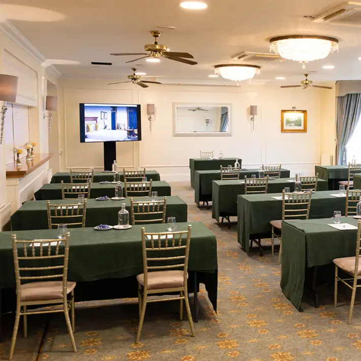 Corporate meeting room set up for delegates at The Keadeen Hotel in Newbridge, County Kildare
