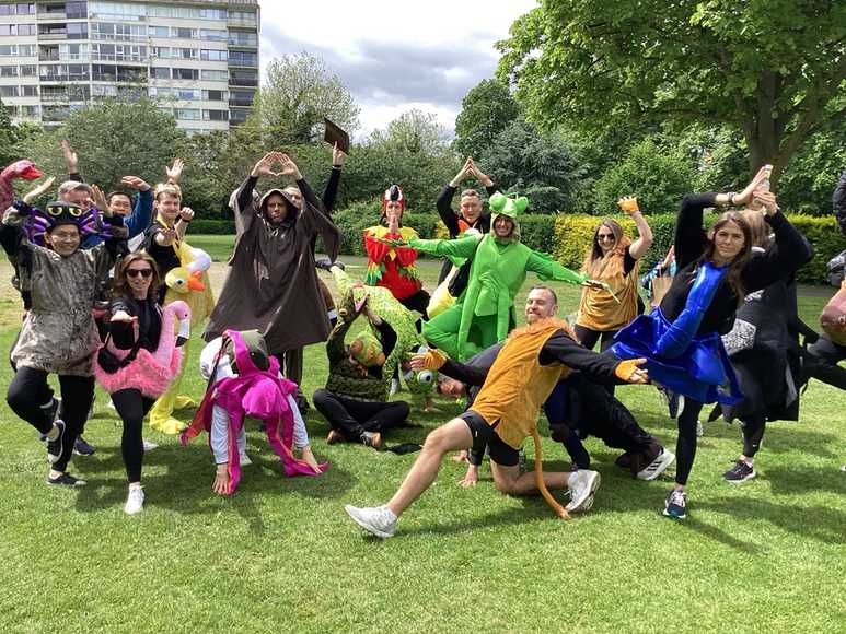 halloween team building teams in costume in dublin