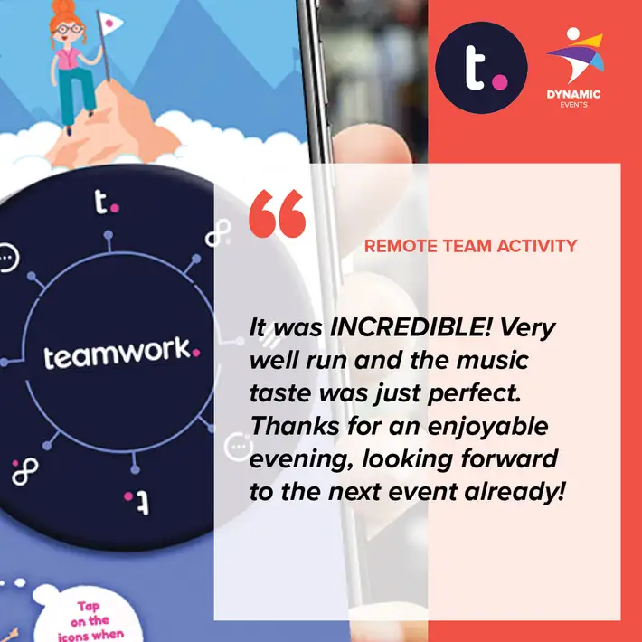 testimonial from teamwork about online virtual away day team building event