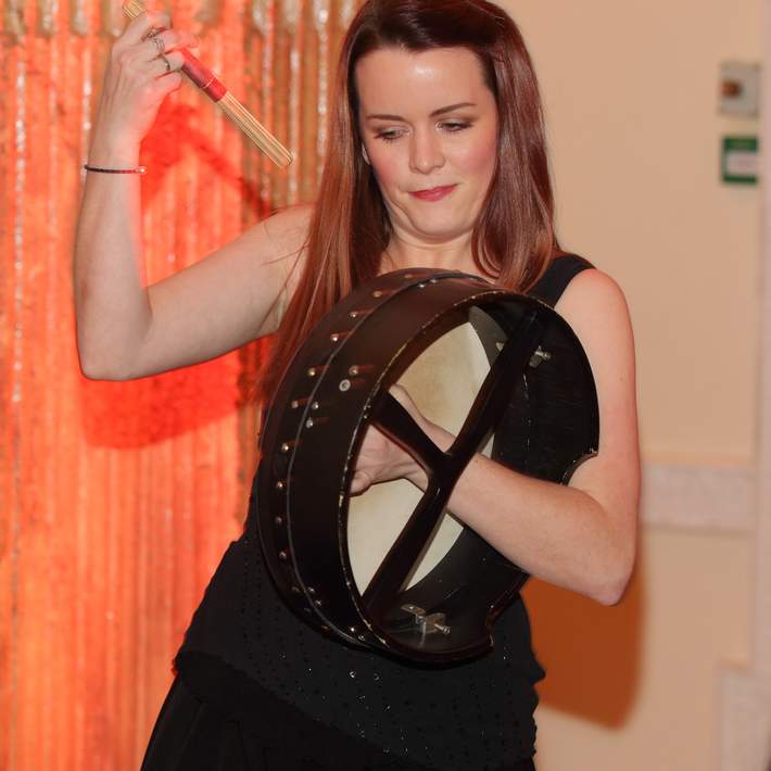 Bodhrán Ensemble team building activity at a conference