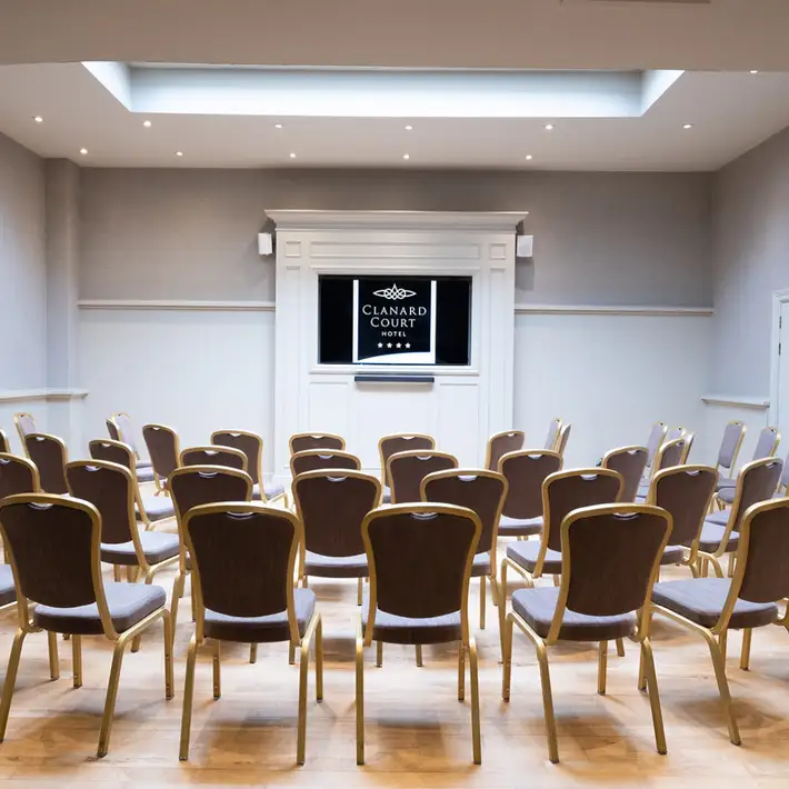 audience style set up in the conference room in the hotel