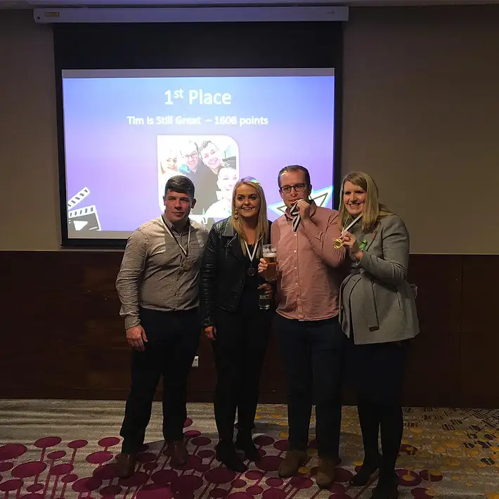 Winners of whiz quiz team building event