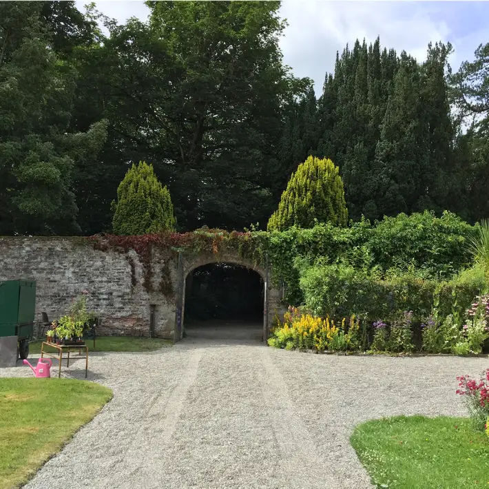 Walled garden at Russborough House and Park in County Wicklow