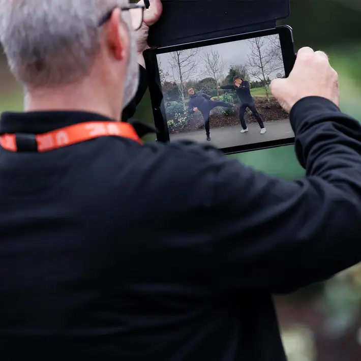 digital treasure hunt shooting a video