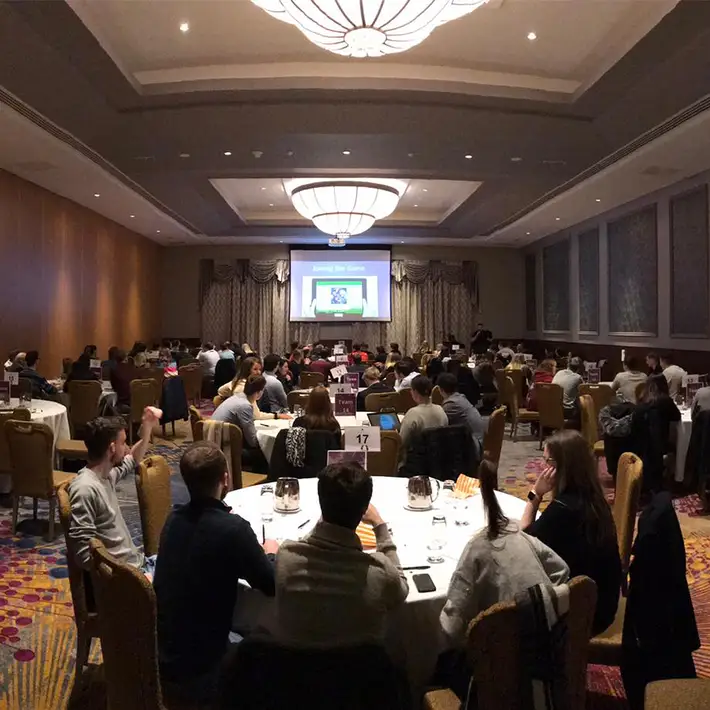 Group shot of whiz quiz team building event