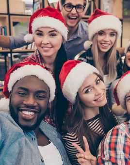 young professionals at christmas