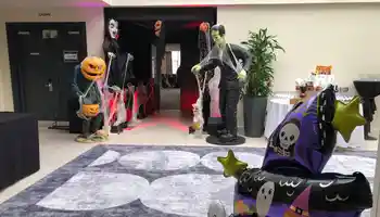 Carving a pumpkin with candles lighting