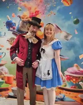 Alice and the mad hatter